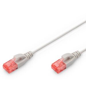 Slim 1M Cat.6 UTP LSZH Patch Cable - Grey (Snagproof)