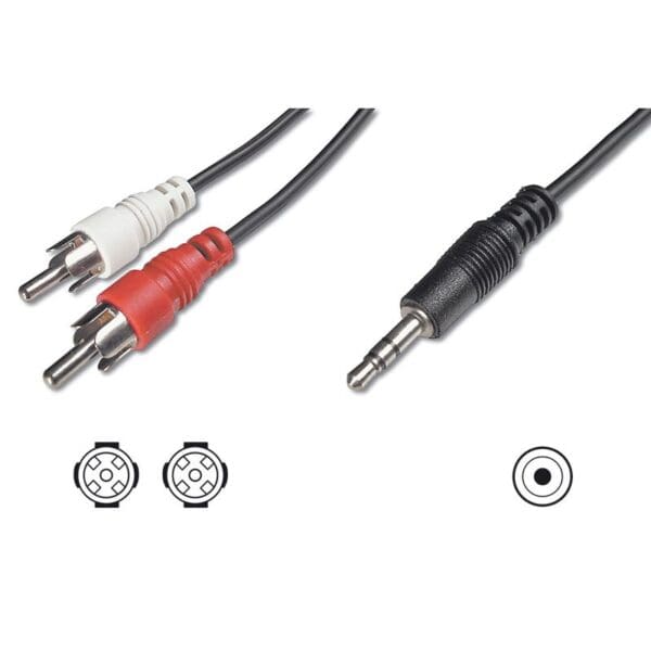 3M 3.5mm STEREO JACK - 2 X PHONO PLUGS