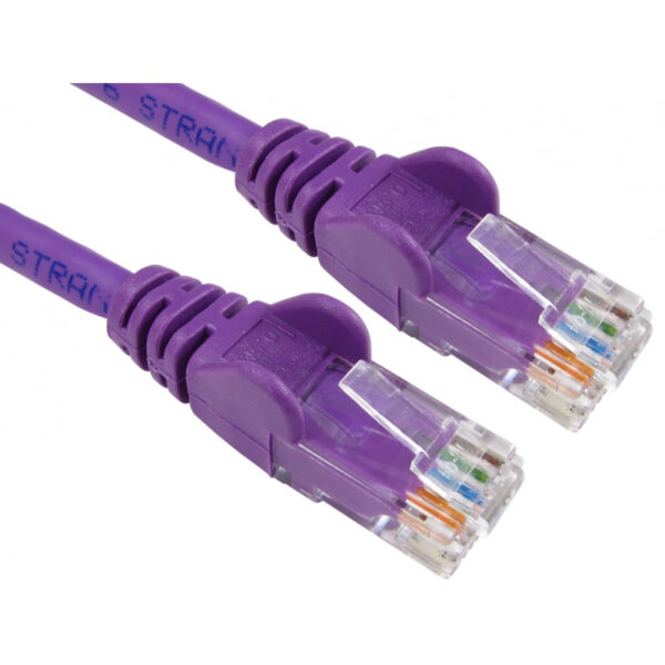 5M CAT.6A 10Gb S-FTP LSZH PATCH CABLE - VIOLET (WING BOOTS)