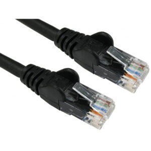 2M CAT.6A 10Gb S-FTP LSZH PATCH CABLE - BLACK (WING BOOTS)