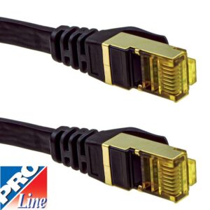 2M Flat Cat.7 500Mhz S-FTP Patch Cord - Black