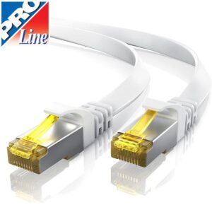 7M Flat Cat.7 500Mhz S-FTP Patch Cord - White