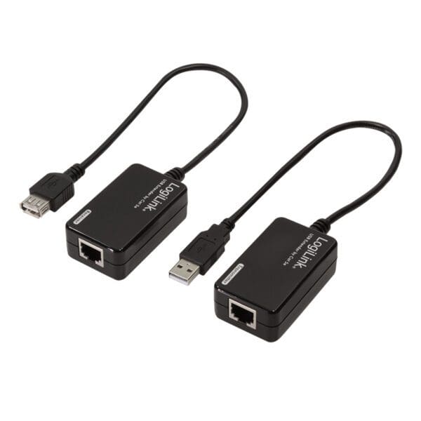 LOGILINK USB 2.0 CAT.5 EXTENDER 60M PIGTAIL - BLACK