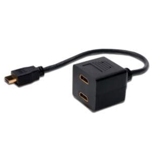 HDMI/A PLUG TO 2 x HDMI/A SOCKET SPLITTER CABLE