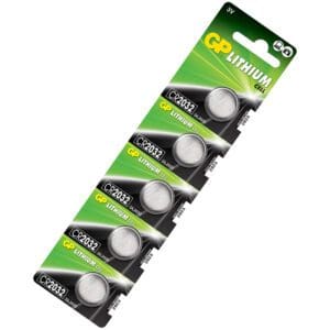 CR2032 LITHIUM BUTTON / COIN CELL BATTERY - 5 PACK