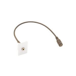 WHITE 300MM 3.5MM JACK LAUNCH LEAD (F/M TO F/M CONNECTOR)