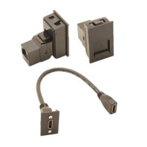 BLACK 300MM USB LAUNCH LEAD (F/M TO F/M CONNECTOR)