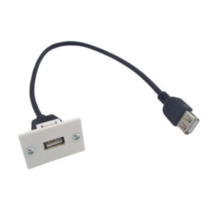 WHITE 300MM USB LAUNCH LEAD (F/M TO F/M CONNECTOR)