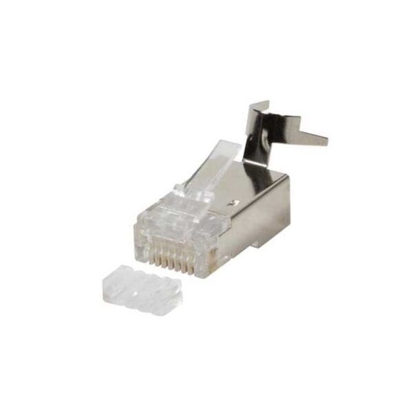 SHIELDED CAT.6A / CAT.7 CONNECTOR + CLAMP - 2 PIECE 4U/4D