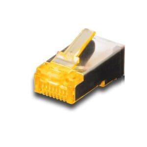 SHIELDED CAT.6A CONNECTOR FOR STRANDED CABLE- YELLOW- 4U/4D