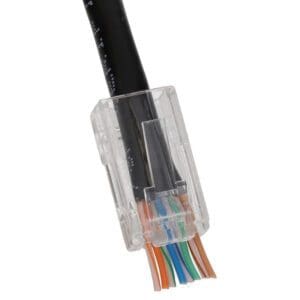 CAT.6 CONNECTOR FOR STRANDED UTP CABLE-PASSTHROUGH (50 PACK)