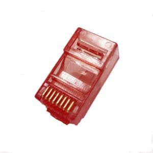 CAT.6 CONNECTOR FOR STRANDED UTP CABLE - RED 2 PIECE 2U/6D