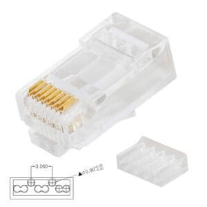 CAT.6 CONNECTOR FOR STRANDED UTP CABLE - 2 PIECE 2U/6D
