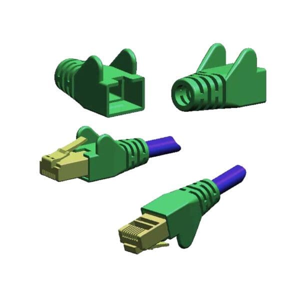 WING MOULDED SNAGPROOF RJ45 CABLE BOOT - GREEN