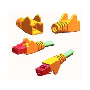 WING MOULDED SNAGPROOF RJ45 CABLE BOOT - YELLOW