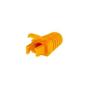 RJ45 CABLE BOOT WITH LATCH PROTECTOR - YELLOW