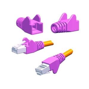 WING MOULDED SNAGPROOF RJ45 CABLE BOOT - VIOLET