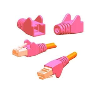 WING MOULDED SNAGPROOF RJ45 CABLE BOOT - PINK