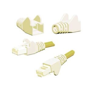 WING MOULDED SNAGPROOF RJ45 CABLE BOOT - WHITE