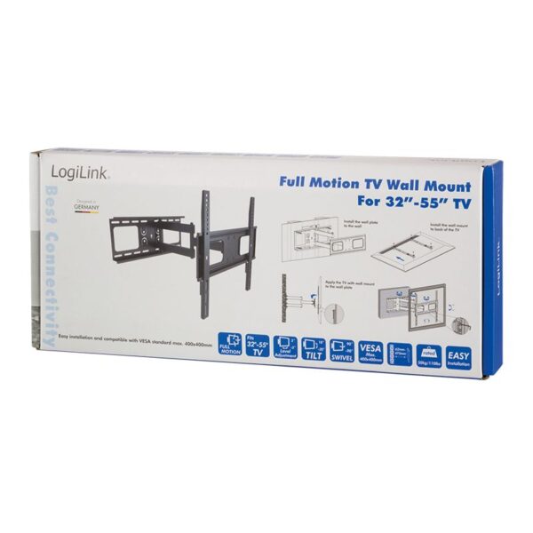 (BP0015) - LOGILINK TV Wall Mount - 32-55 Inch - Tilt & Swivel - Image 2