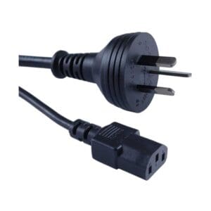 MAINS CABLE IEC TO AUSTRALIA-NZ 3pin PLUG 2 mtrs