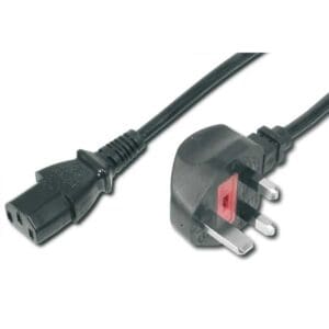 Mains Power Cable IEC to UK Plug 2 Mtr IEC IS-14N (5A) to United Kingdom