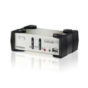 ATEN 2 PORT KVMP SWITCH - VGA & USB/PS2 + AUDIO - 1.2M CBLS