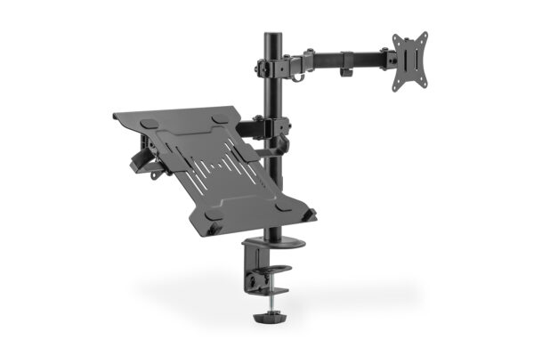 DIGITUS UNIVERSAL MONITOR MOUNT WITH NOTEBOOK HOLDER