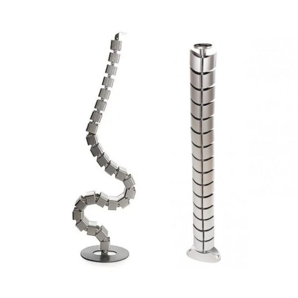 SILVER COMPARTMENT SPINE (SLINKY) WITH WEIGHTED BASE