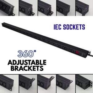 36 Way IEC C13 PDU (Uk Plug) - 360 Adjustable End Brackets