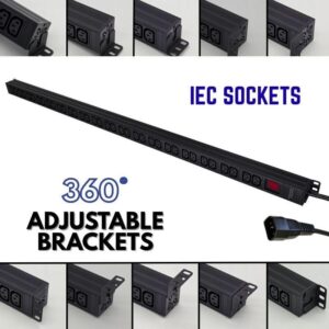 36 Way IEC C13 PDU (C14 Plug) - 360 Adjustable End Brackets