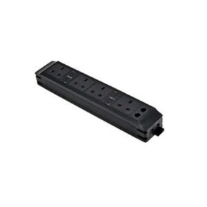 Under Desk 4x UK 5A Skts (N) - 2x Cat.6 Data Coupler