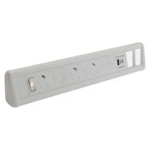 P-PACK DESK WHITE 3X POWER - USB A & C - 2X 6C CUT-OUTS - MS