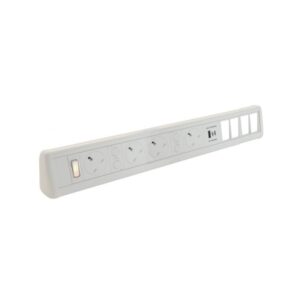 P-PACK Desk White 4x Power - USB A & C - 4x 6C Cut-Outs - MS