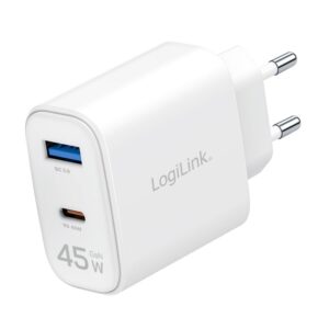 LOGILINK 2 Port USB-C Gan Charger - 45W