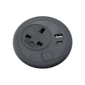 Combo Black 80mm UK Power - Dual A&C USB