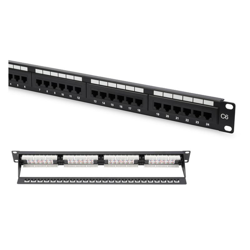 24 Port Cat.6A Shielded Patch Panel - 1U