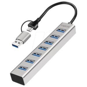 LOGILINK 7 Port USB 3.0 Hub - Aluminium Housing