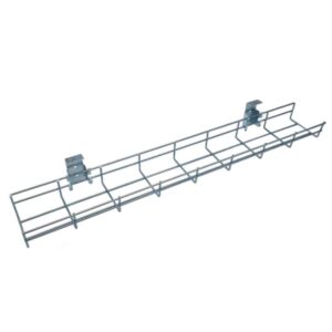 800mm Desk Wire Basket Inc. Modesty Panel & Bracket